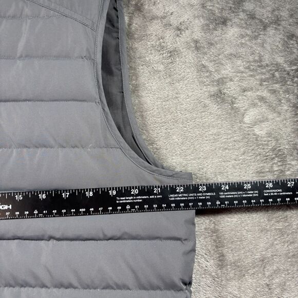 J. Crew Men Down Filled Puffer Vest Full Zip Pockets Gorpcore Preppy Gray Medium - Picture 5 of 9